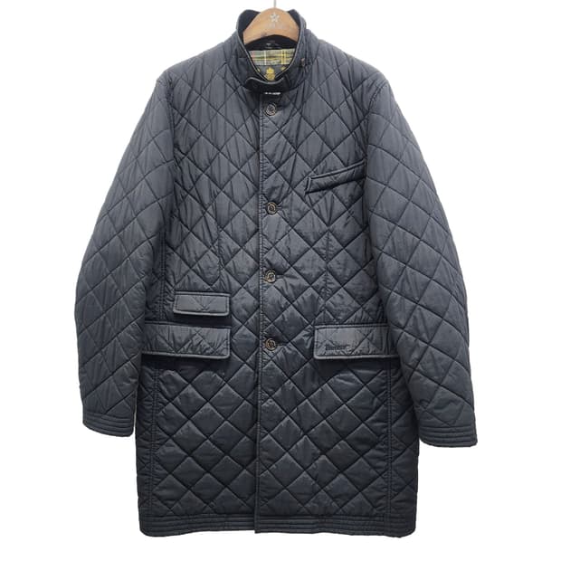 [M] Barbour 바버 월타운 퀼팅 롱 자켓 네이비