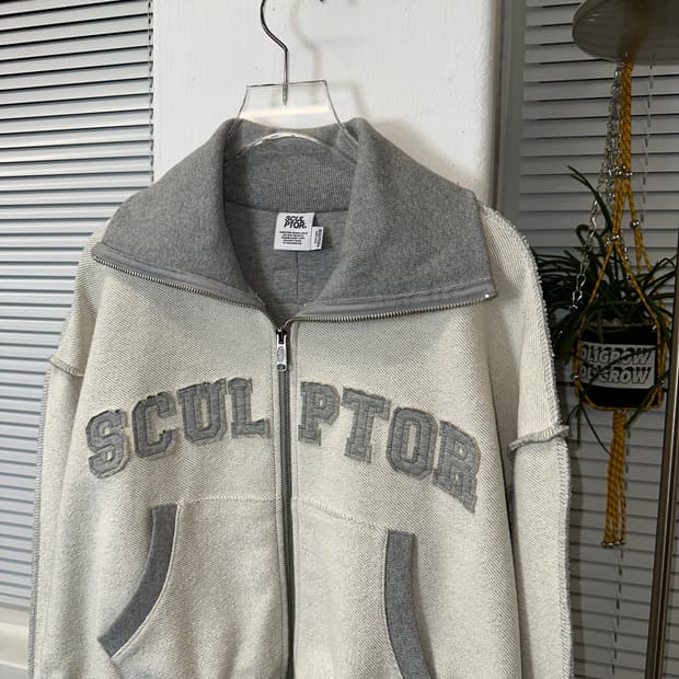 스컬프터 스펠로고 집업 (헤비코튼)os 