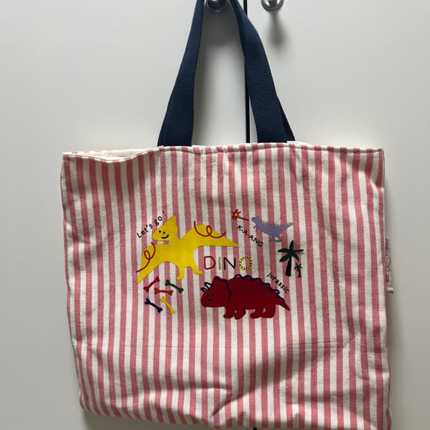 공룡 프린팅 에코백