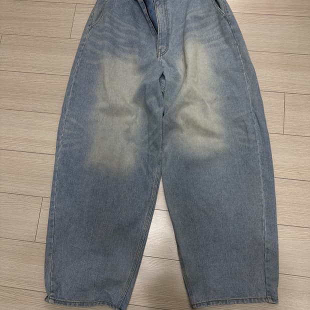 빈티지 워싱 와이드 벌룬 팬츠