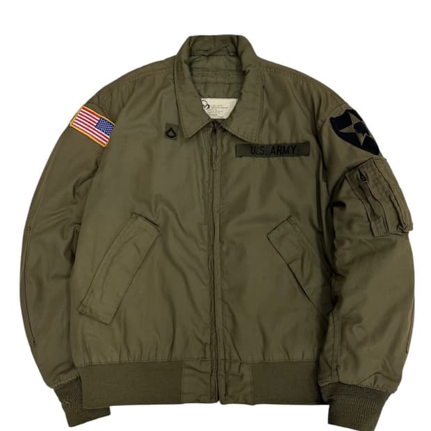 80s us army OG 탱커 자켓 (L) 