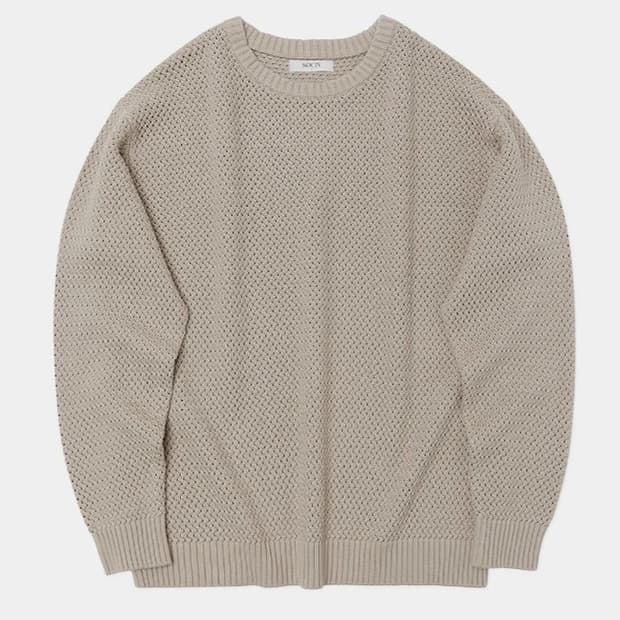 (새제품) 소신 퓨어 코튼 니트 베이지 L