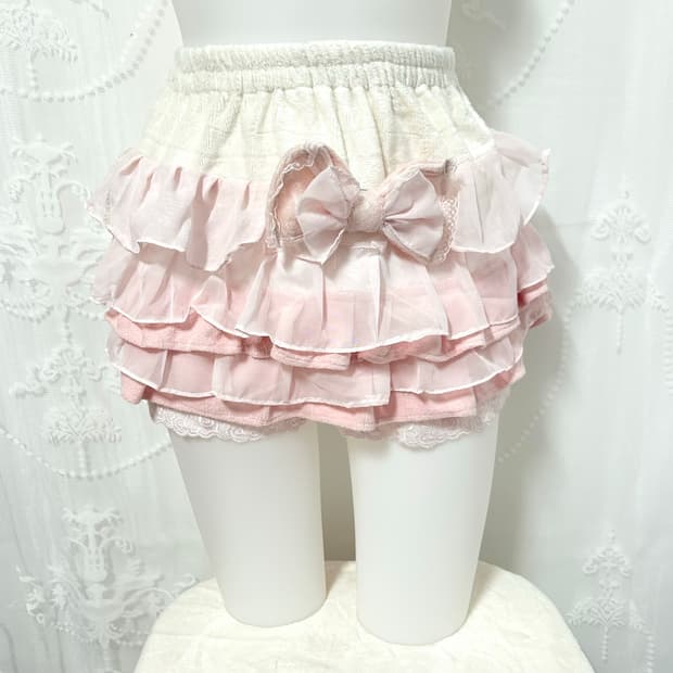 Handmade chiffon lace skirt 히메갸루 페어리