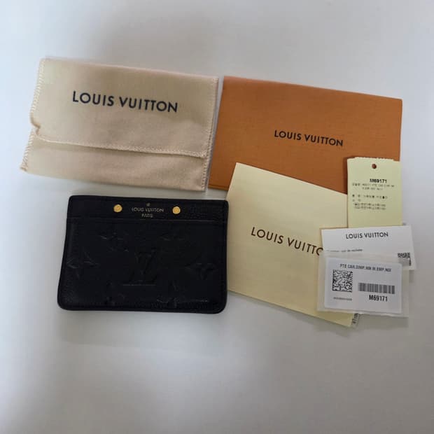 정품 루이비통 앙프렝뜨 카드지갑 블랙