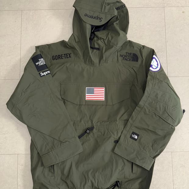 (XL) 노스페이스x슈프림 성조기 아노락 자켓
