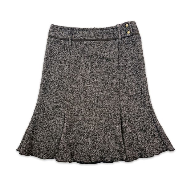 빈티지 막스앤코 브라운 플레어 미디 스커트