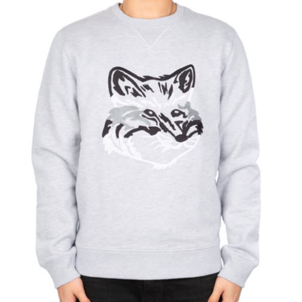 메종키츠네 빅 폭스 자수 레귤러 크루넥 기모맨투맨/ GM00339KM00