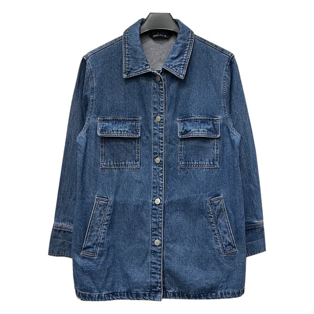 브리엘 우먼 데님 셔츠 초어 자켓 77(95)
