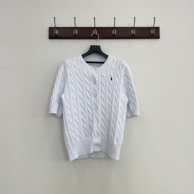 폴로 랄프로렌 케이블 반팔 니트 가디건