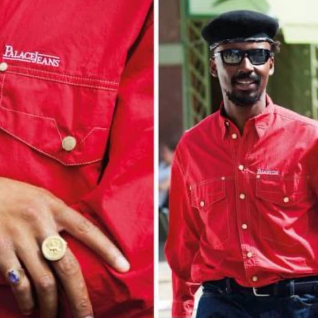 팔라스 셔츠 판매합니다 레드컬러 사이즈L