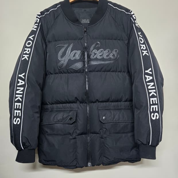 MLB 뉴욕 양키스 덕다운패딩 M (95) 블랙 모자X