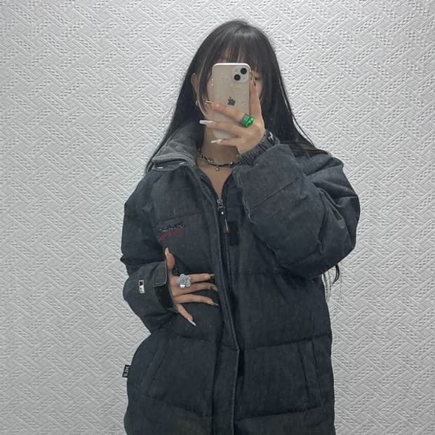 MLB 올드스쿨 빈티지 레터링 오리털 패딩 100 C08017