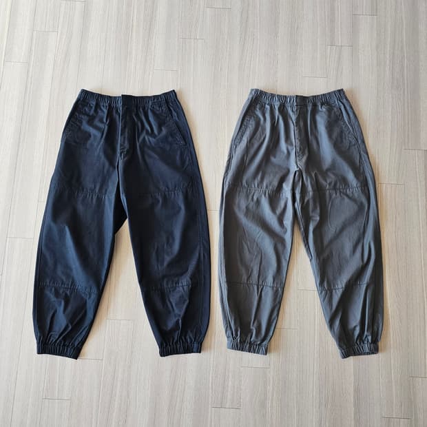 S ) 유니클로 U 르메르 와이드핏 조거 워크 팬츠 - 블랙 / 올리브