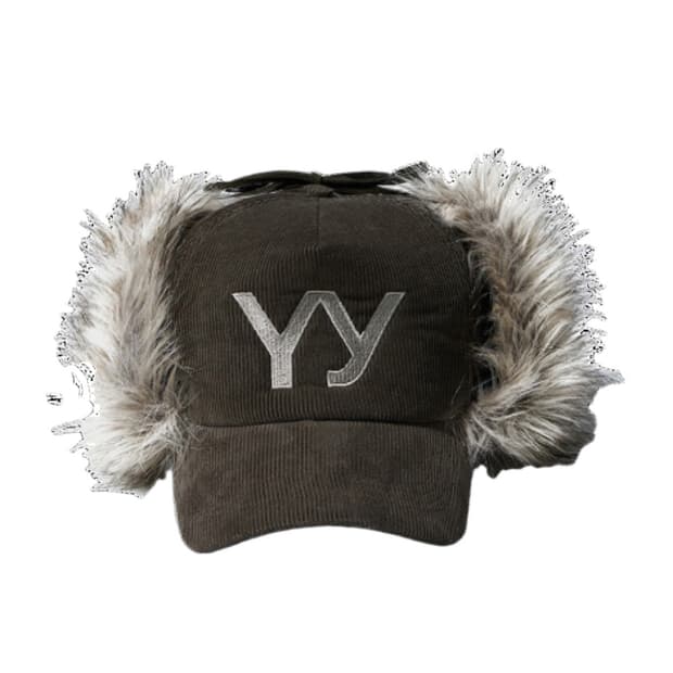 오픈와이와이 포우 퍼 코듀로이 이어플랩 캡 카키