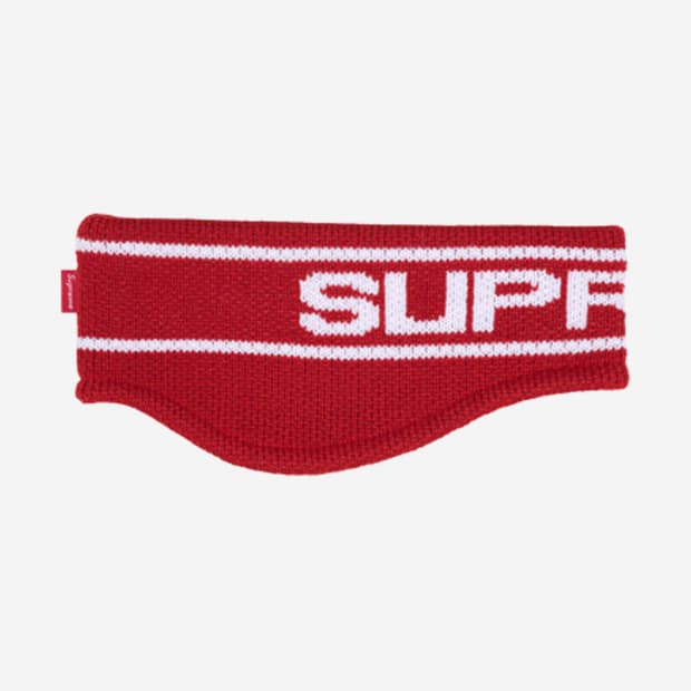 Supreme Contrast Logo Headband Red