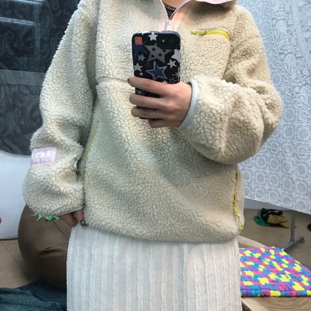 리바이스 여성 아노락 후리스 