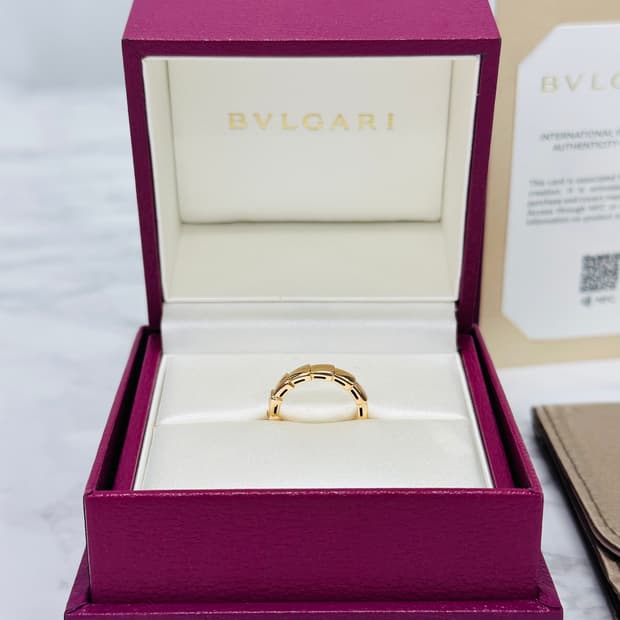 (46)불가리 세르펜티 바이퍼 링 반지 18K 로즈골드