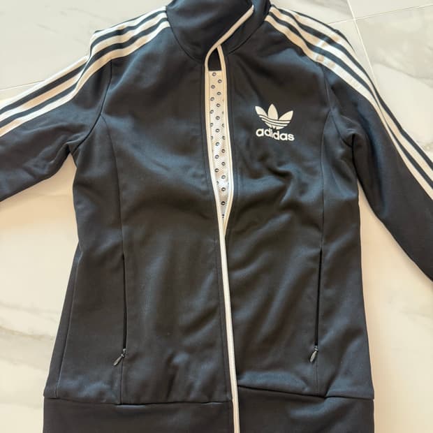 아디다스 져지 집업 블랙 95