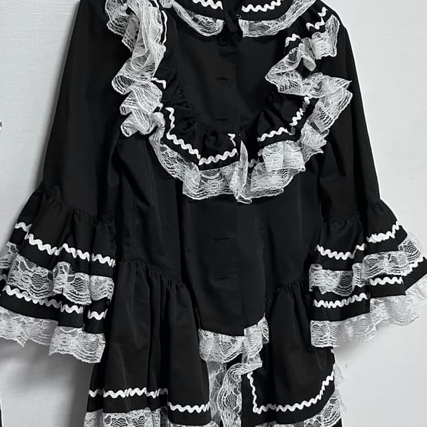 바디라인 블랙 미스트리스 메이드 로리타 상의