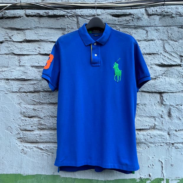 POLO 폴로 블루 그린 빅포니 반팔 카라티(m)