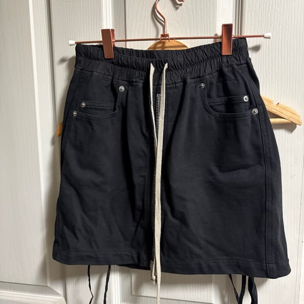 릭오웬스 다크쉐도우 코튼 집업 스커트