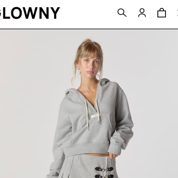 글로니 v컷 후디 (회색 s)