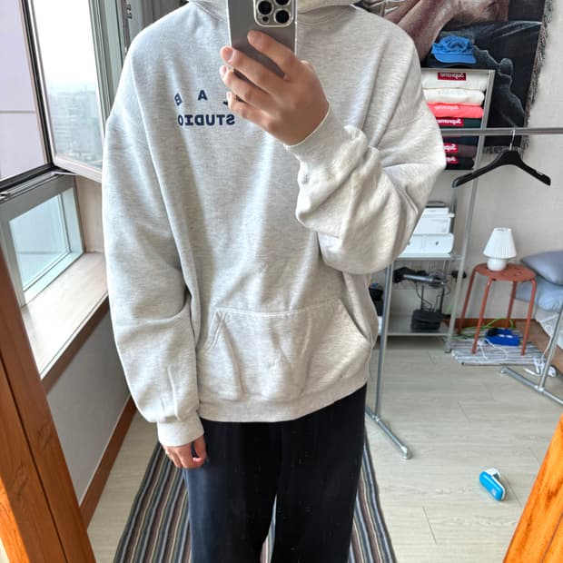 아이앱스튜디오 후드티 그레이
