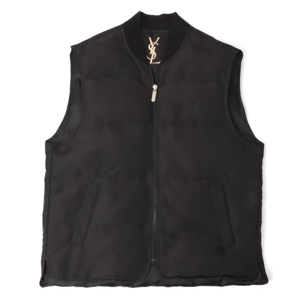 입생로랑 ysl 로고 블랙 덕다운 베스트