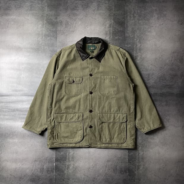 J.CREW 90s 제이크루 빈티지 카키 코튼 헌팅 자켓 A00690
