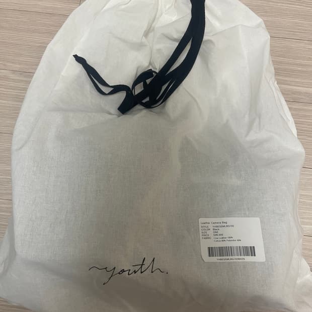 유스 25ss 레더 카메라백 블랙