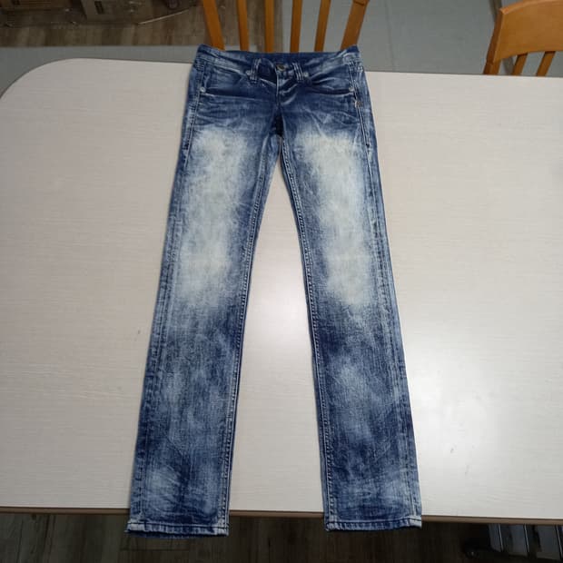 25 BUCKAROO 골반 워싱 스판 슬림일자진 25-300