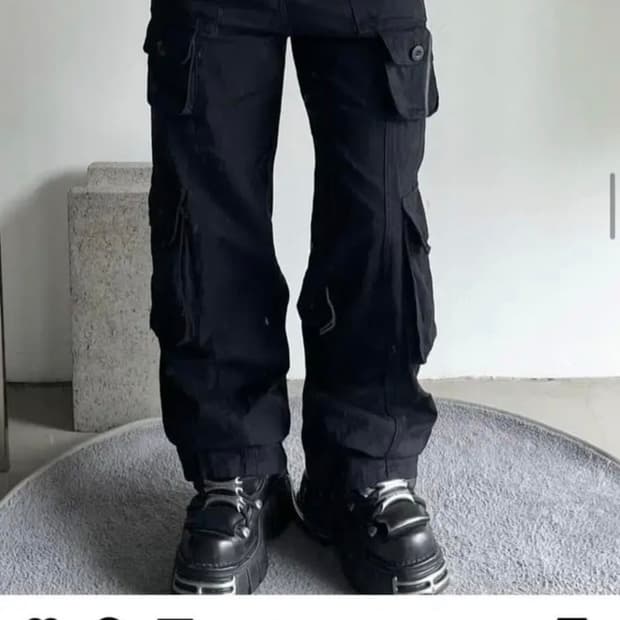 하코빈티지 블랙카고팬츠