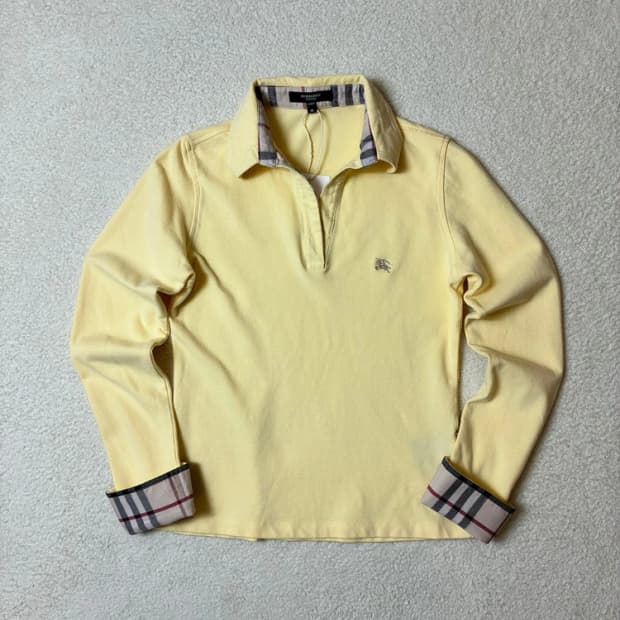 버버리 90's 오픈 카라 롱 슬리브 PN6434