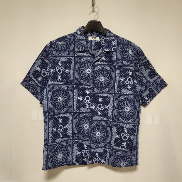 유니클로 × 부아이소우 디즈니블루 코튼린넨셔츠