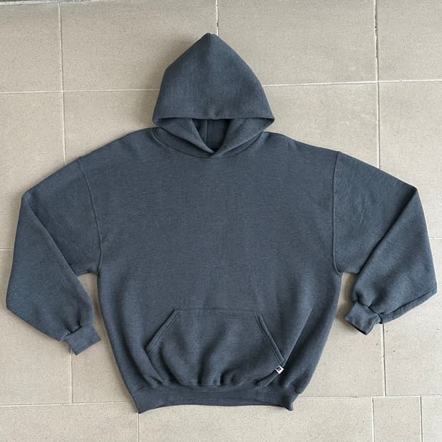 00s 빈티지 러셀 후드 다크그레이 XL