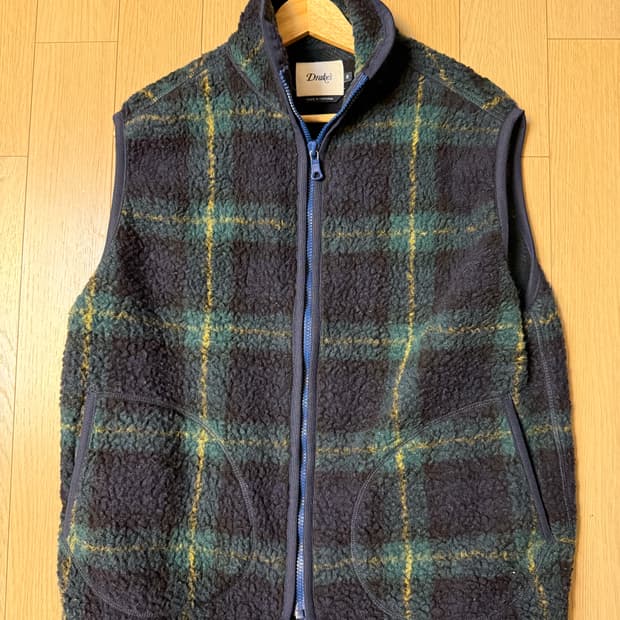 드레익스 타탄체크 플리스 베스트