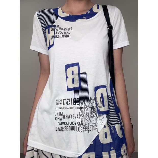 빈티지 패치 반팔 티셔츠