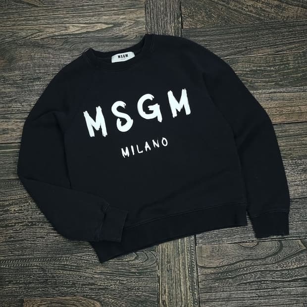 [MSGM] MSGM 엠에스지엠 빅로고 오버핏 맨투맨 블랙 P01136