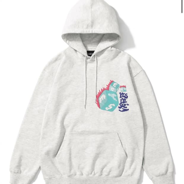 Y.E.S Dice Hoodie Light Grey