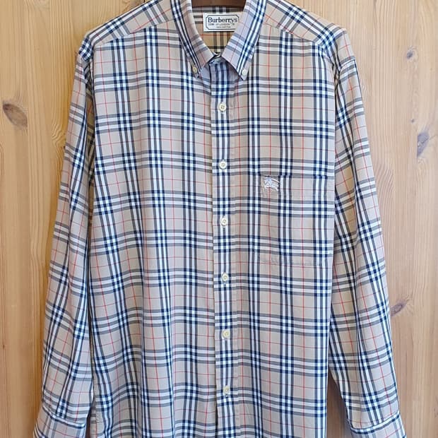 100.버버리 체크셔츠