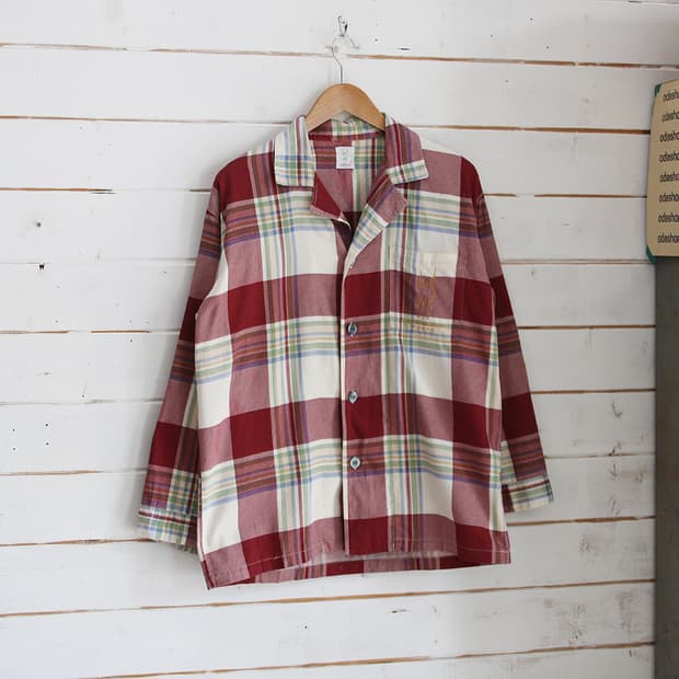 (착용컷) PIERRE BALMAIN 체크 파자마 셔츠 (남성용 100)