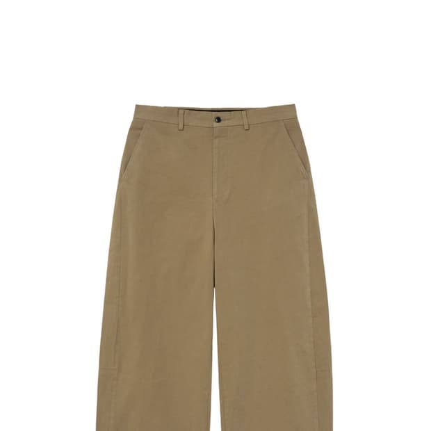 해칭룸 Wide Curve Trousers Beige 