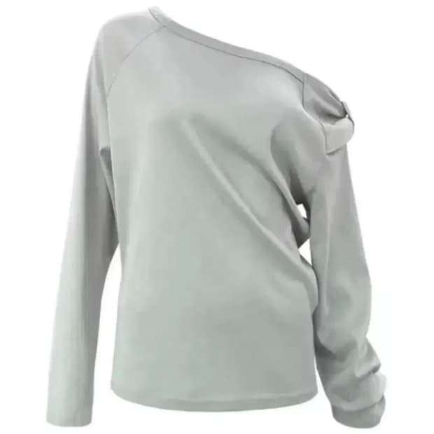 체메씨 BOW ONE-SHOULDER LONG SLEEVE