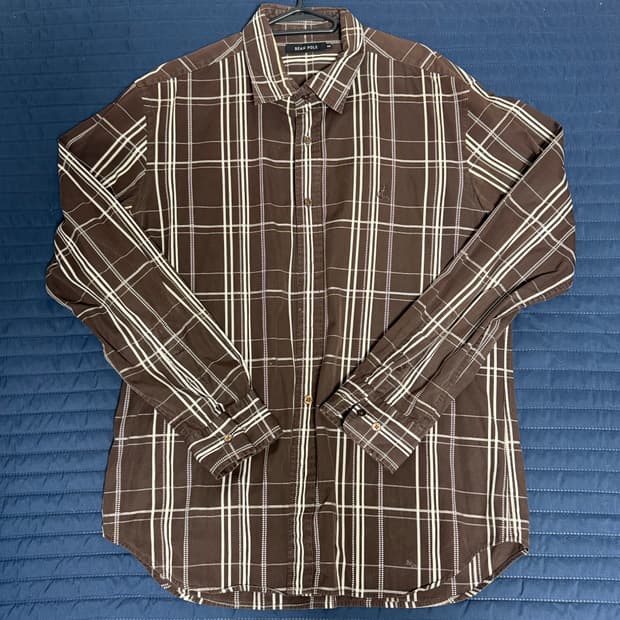 빈폴 브라운 체크 셔츠