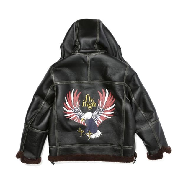 페치 fetch 이글 무통 자켓 무스탕 블랙 라지