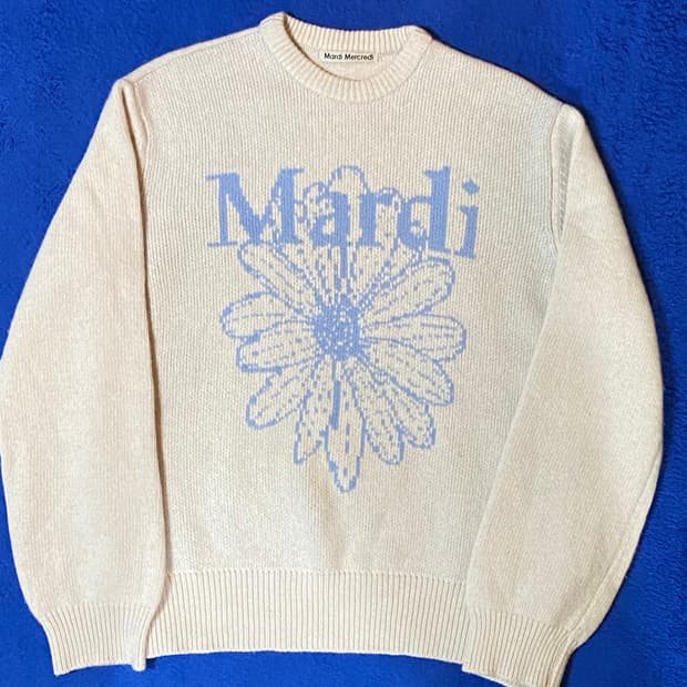 Mardi Mercredi 마르디 메크르디 데이지 캐시미어 니트 아이보리