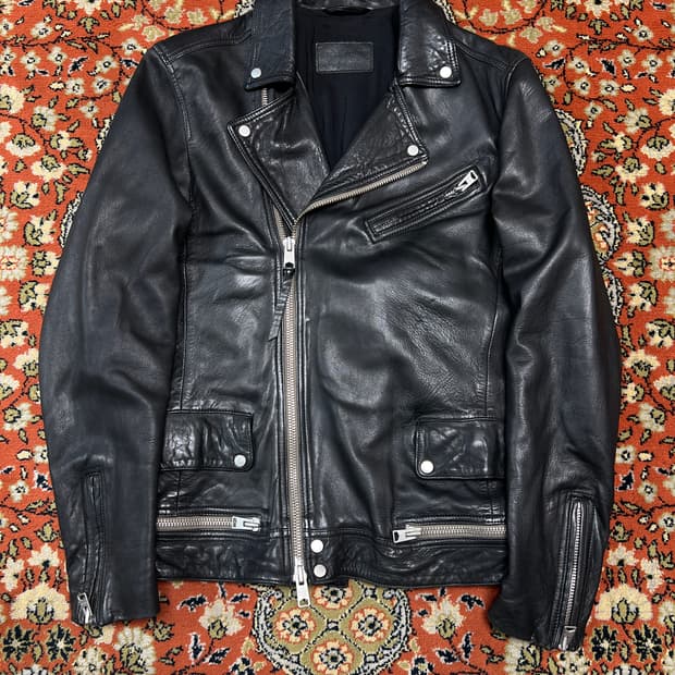 [S] ALLSAINTS 올세인츠 양가죽 클레이 바이커 가죽자켓