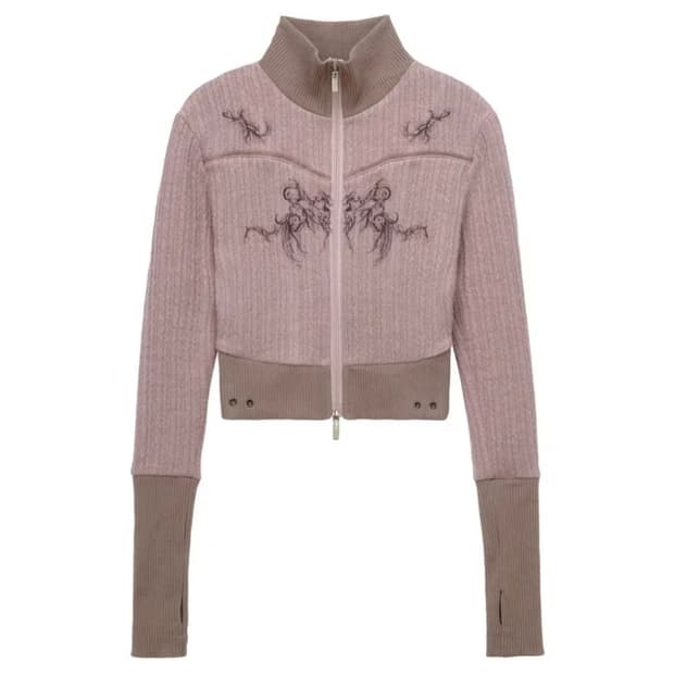 허그유어스킨 니트집업