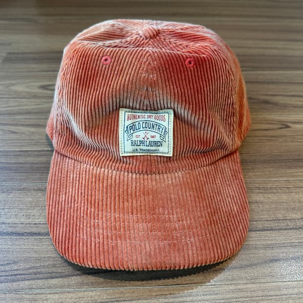 폴로컨트리 90s 코듀로이 오렌지 볼캡