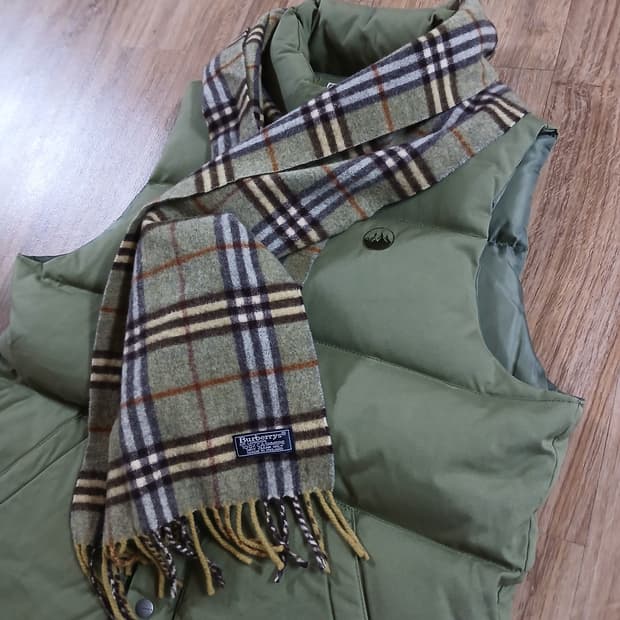 Burberry 버버리 빈티지 구제 머플러 목도리 초록색